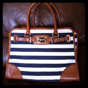 Michael Kors Blue Striped Purse